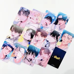 14PCS Korean BL Webtoon Laser LOMO Photocards - Holographic Collectible Cards Perfect Gift for Comic Fans