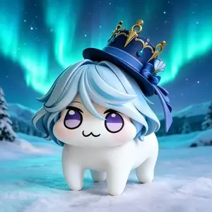7cm Q Version Doro Anime Figure Model Genshin Impact Furina Cosplay Cartoon Figurine Collection Desk Decor Friend Birthday Gift
