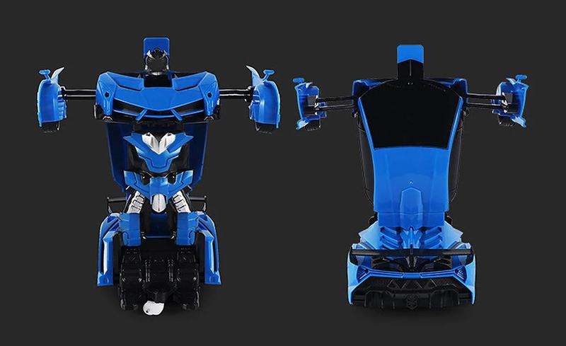 Kids Transforming RC Car Robot Sports Car 2 in 1 Deformation Toy with Remote Control for  Age 3+ 4-7 8-12 boy Robot with Remote Control Rechargeable Alloy Cyber-Truck Transformable Mini Forklift Dual-Tire Drift High-Speed LED Off-Road