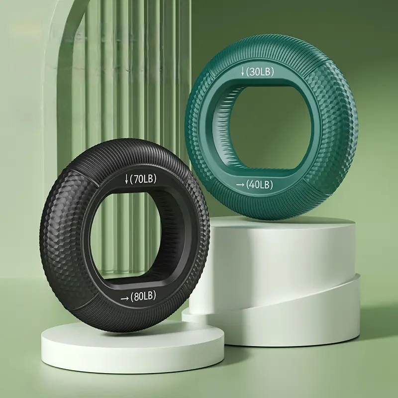 New adjustable silicone grip ring for rehabilitation training, silicone five-finger strength exerciser