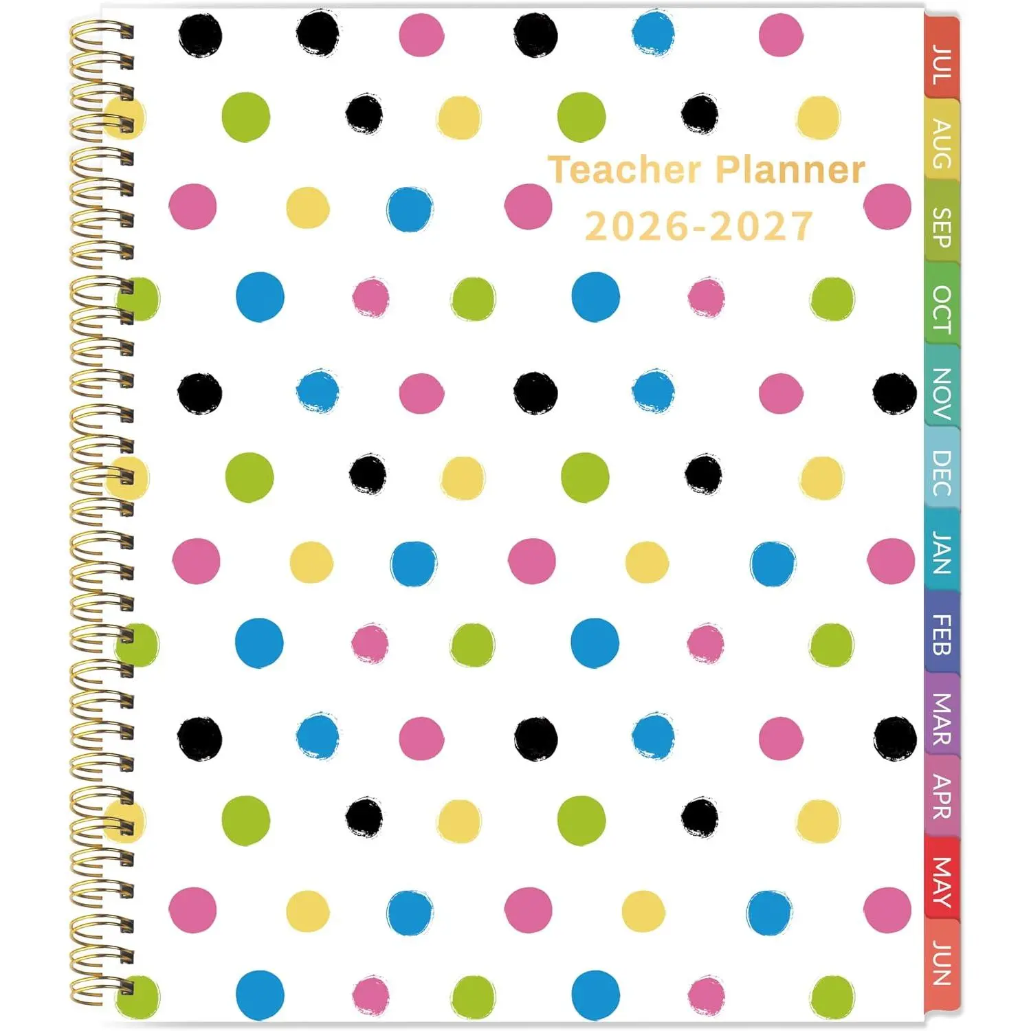 Teacher Planner 2026-2027 Weekly and Monthly Teacher Planner 2026-2027 Academic Year, July 2026 - June 2027, 8.7" x 10.8", Lesson Planner Book with -Wire Binding & Tabs for Teachers - Multicolor
