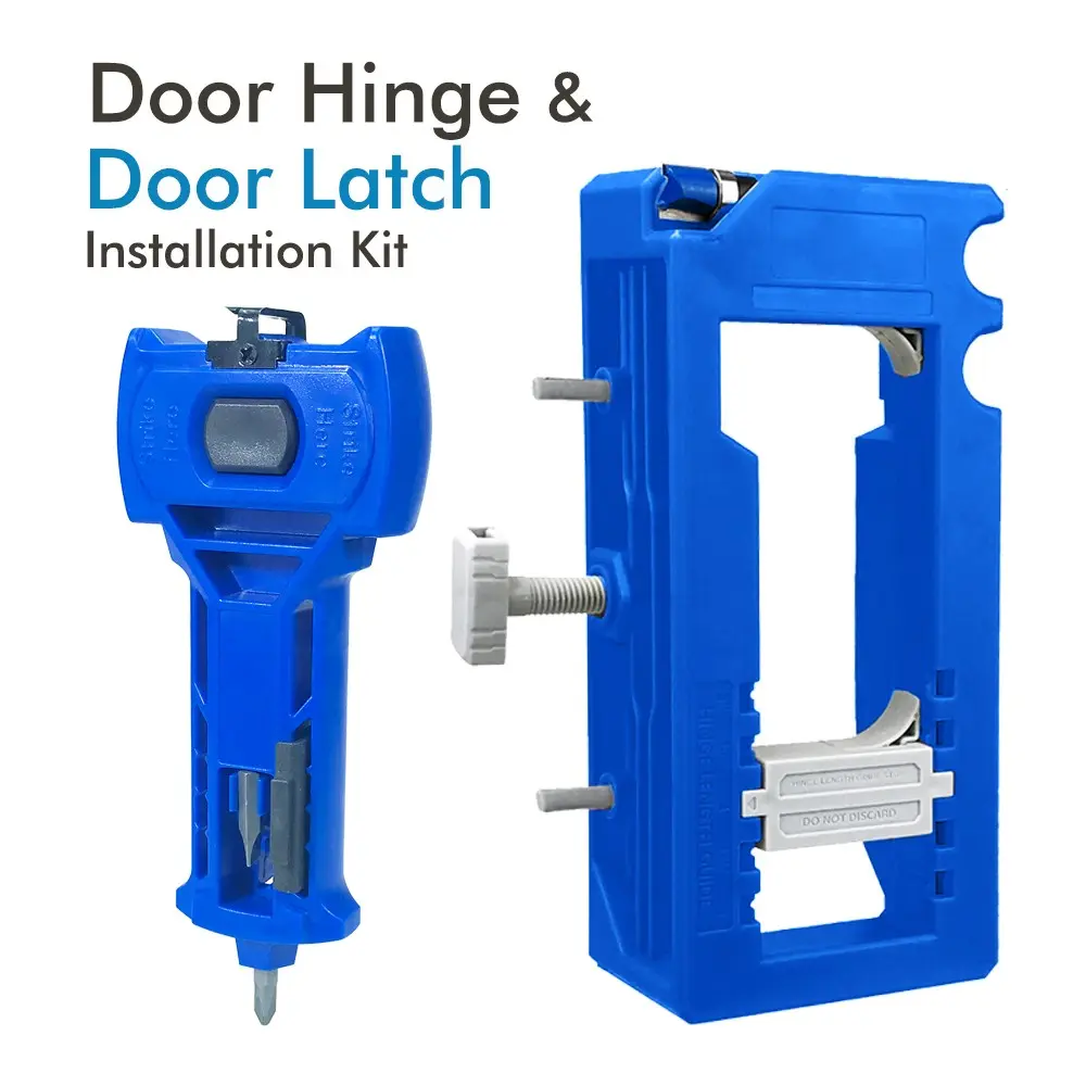 Adjustable Hinge Router Template Locator, Door Hinge Slotting Jig, Fits 3-5 Inch Square and Rounded Hinges, Woodworking Tool, Durable