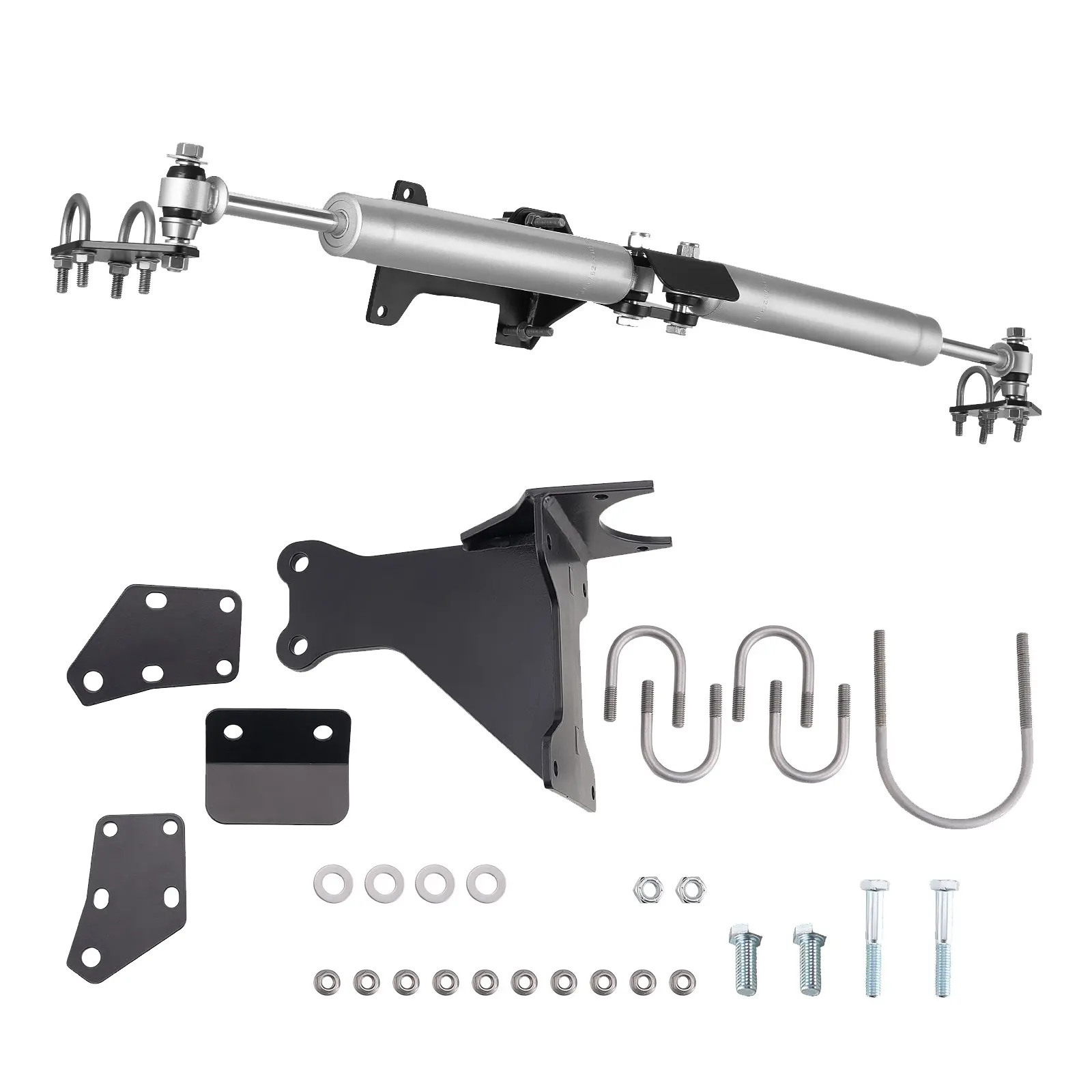 Dual Steering Stabilizer Kit, Lift Compatible for 2005-2024 Ford F-250/F-350 Super Duty 4WD, Fits 2 In Suspension Lift or Higher, Vibration Reduction & Enhanced Control