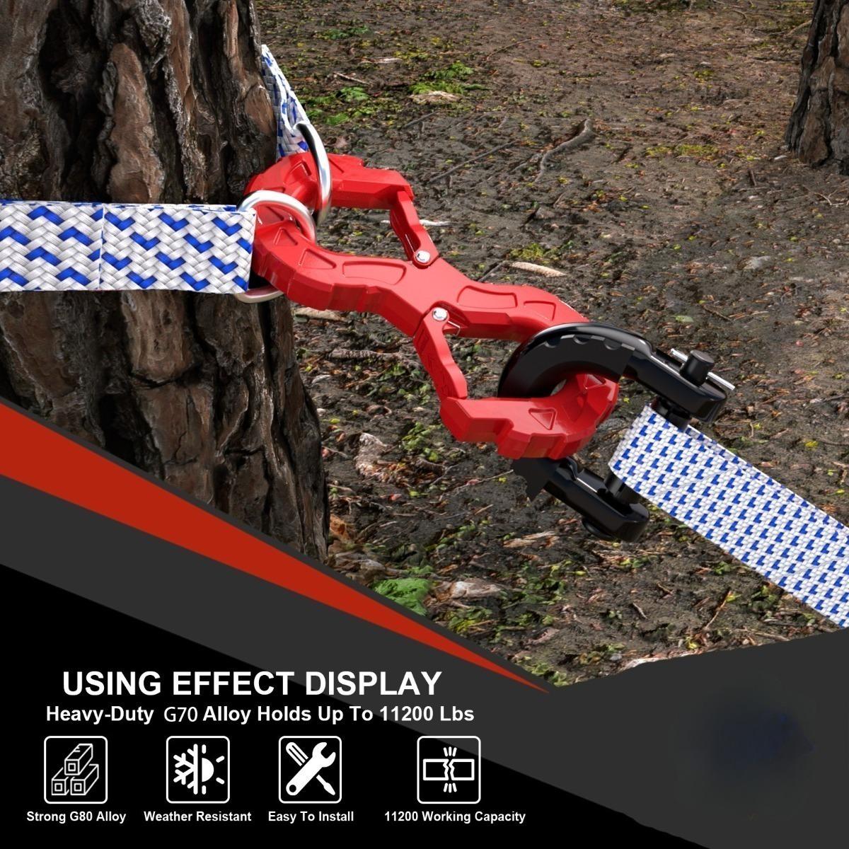 Heavy-Duty Forged S-Type Winch Hook, Dual Recovery Shackle with Anti-Slip Lock, 4x4 Off-Road Towing Hook for Truck/SUV/Jeep