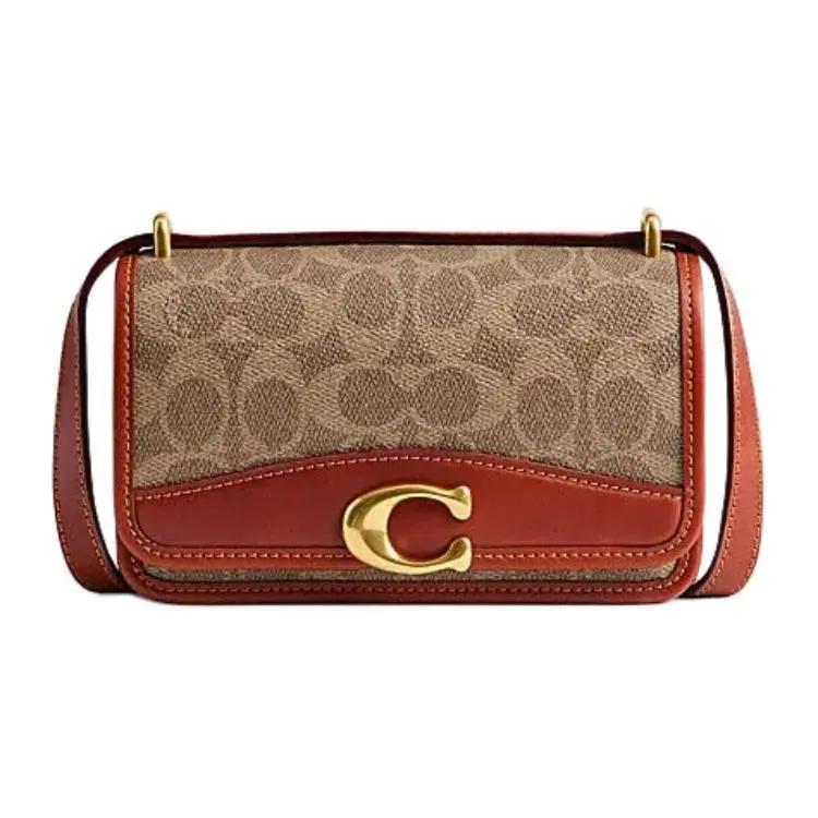 Coach x Mint Bandit 18 Small Square Crossbody Bag for Women – Metallic C-Logo, Adjustable Strap, PVC and Genuine Leather, Silver