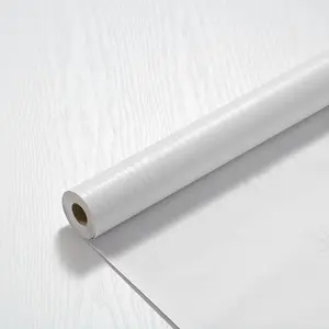 Self-Adhesive White Wood Grain Window Sill Stickers,Baseboard Wall Border Strip,Suitable for Furniture, Cabinets, Realistic Wood Pattern, Easy to Apply, Peel and Stick Vinyl Wrap Countertop