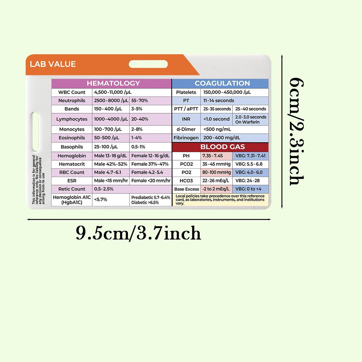 Lab Value Reference Card - Quick Clinical Guide - TikTok Shop