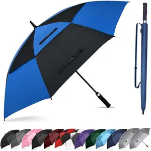 Large/ Umbrella, Auto Open Ventilated, Windproof Waterproof Stick Umbrella for Adults, Kids, Business, Home & Enthusiasts