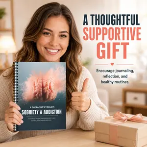 1PC Sobriety & Addiction Recovery Support Workbook | Spiral Bound Self-Reflection Journal for Adults | Guided Prompts, Trigger Tracker, Coping Skills & Action Plan Notebook for Daily Recovery Routine