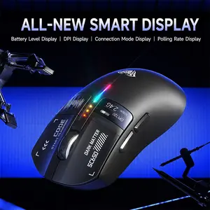 Aula Sc650 Lightweight Mouse, Wired/wireless Triple Mode, Smart Screen Display, RGB Lights, Low Latency, 6 Dpi Levels, Windows/MAC/iOS Compatible