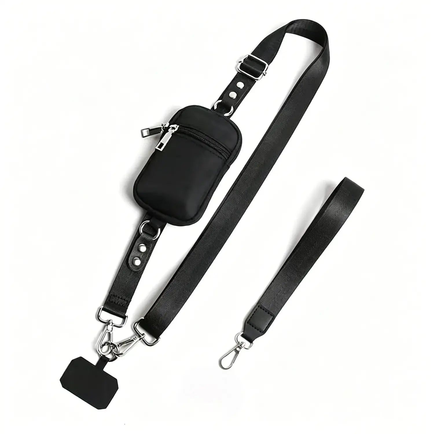 Adjustable Phone Crossbody Strap Bag Set, Unisex Large Size, Credit Card Holder, Hook, Ideal for Commute, Travel, Sports, Perfect Gift, Cell Phone Accessories
