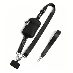 Adjustable Phone Crossbody Strap Bag Set, Unisex Large Size, Credit Card Holder, Hook, Ideal for Commute, Travel, Sports, Perfect Gift