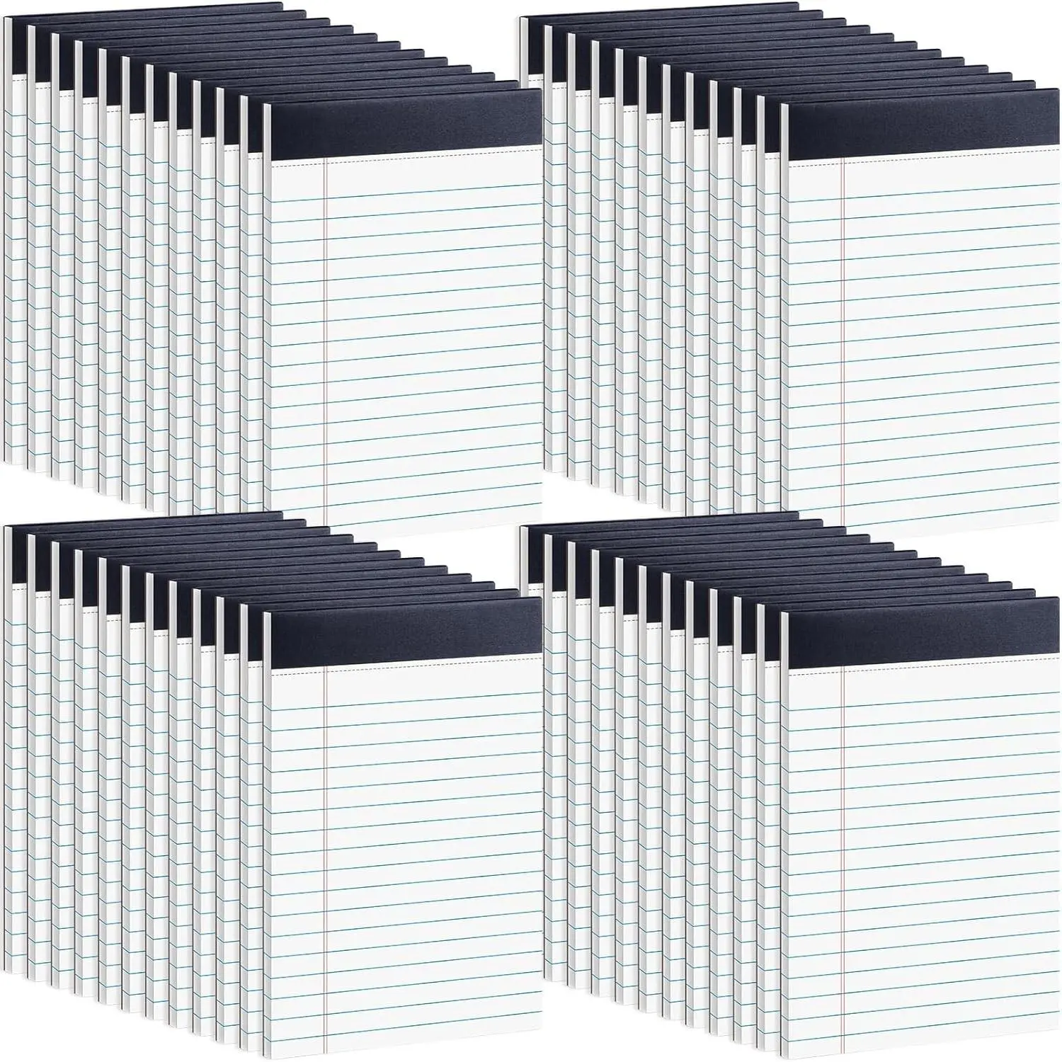 48 Pack Legal Pads Bulk,8.5 x 11 Inch White Notepad, Note Pads Wide Ruled Perforated Memo Pad for Work Study Daily Note Taking List, Lined Writing Pads Memo Refills Notepads for Office Home School