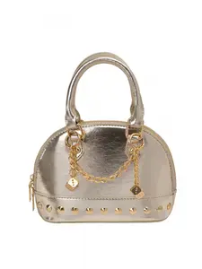 Luxury shell bag with a high-end feel, studded chain small bag, gold handbag, shoulder and crossbody bag