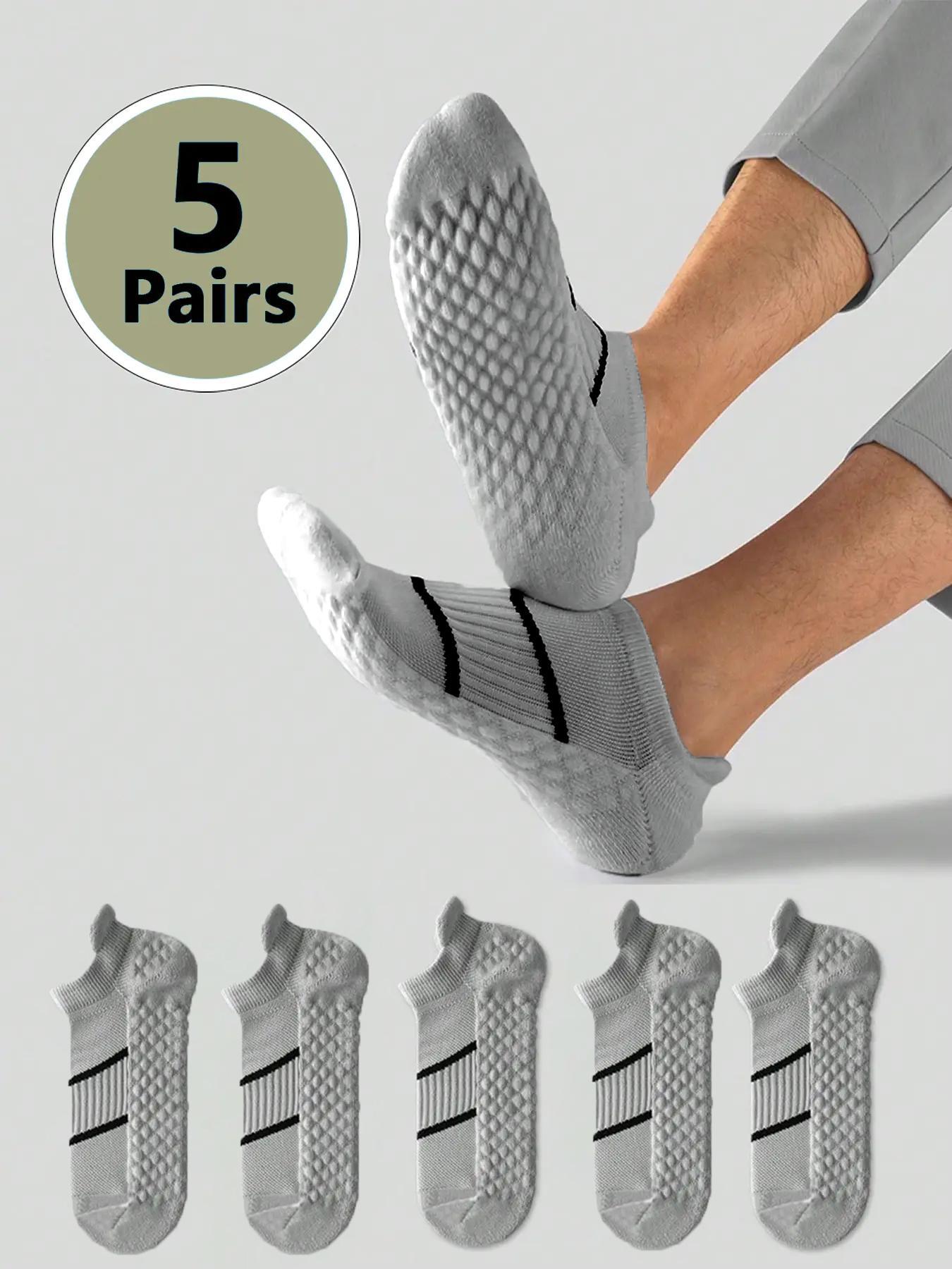 Unisex Striped Print Ankle Socks, Moisture Wicking Breathable Socks for All Seasons, Summer Outfits 2024, Athletic Running Socks for Men & Women