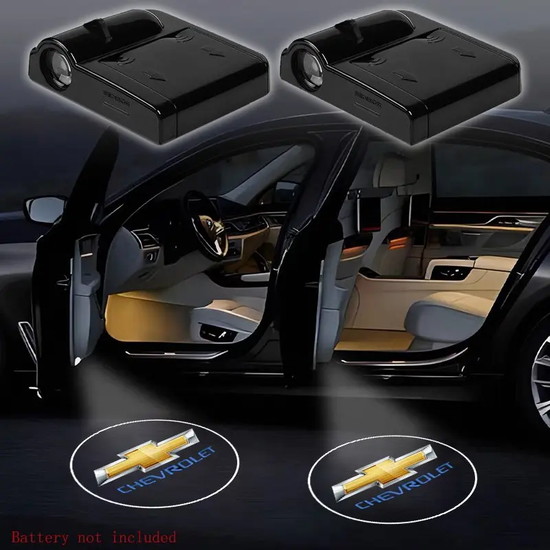 Wireless Car Door Emblem Projector Light, Welcome Lamp Keychain for Chevrolet Models, Easy Installation, Durable Design