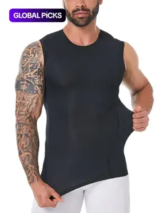 Men's Sleeveless Tight-Fitting Tank Tops, Lightweight Quick-Dry Breathable Running Fitness Sports Shirt, Fitness Workout Vest, Casual Regular Length All Seasons