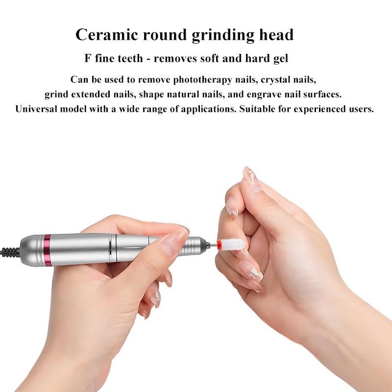 5pcs/set Ceramic Nail Drill Bits, Cross-Cut Nail Art Tools for Manicure & Pedicure, Essential Accessories for Nail Care