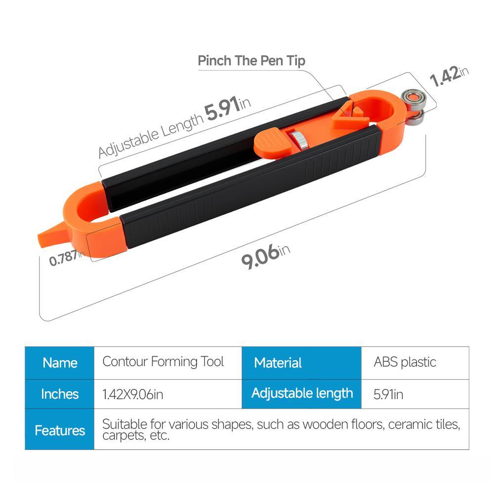 Precision Contour Gauge with Lock - Professional Wood Scribing Tool for Flooring & Cabinetry, Adjustable Profile Gauge for Tile, Pipe, DIY Projects Handle Portable excellent gift for Christmas and New Year.