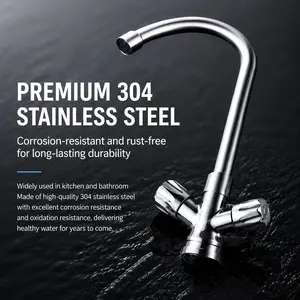 360° Rotating Kitchen Faucet, High-Pressure Water Saving Flow, Ideal for Cooking and Cleaning, Single Pack, Efficient and Versatile Design