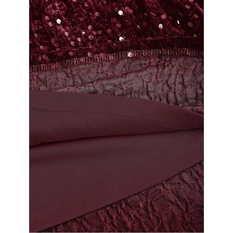 Women's Sequin Bodycon Dress Fall Winter Velvet Warm Long Sleeve Crew Neck Sexy Backless Glitter Slit Mini Dress,Backless, Contrast Sequin, Zipper,A Line