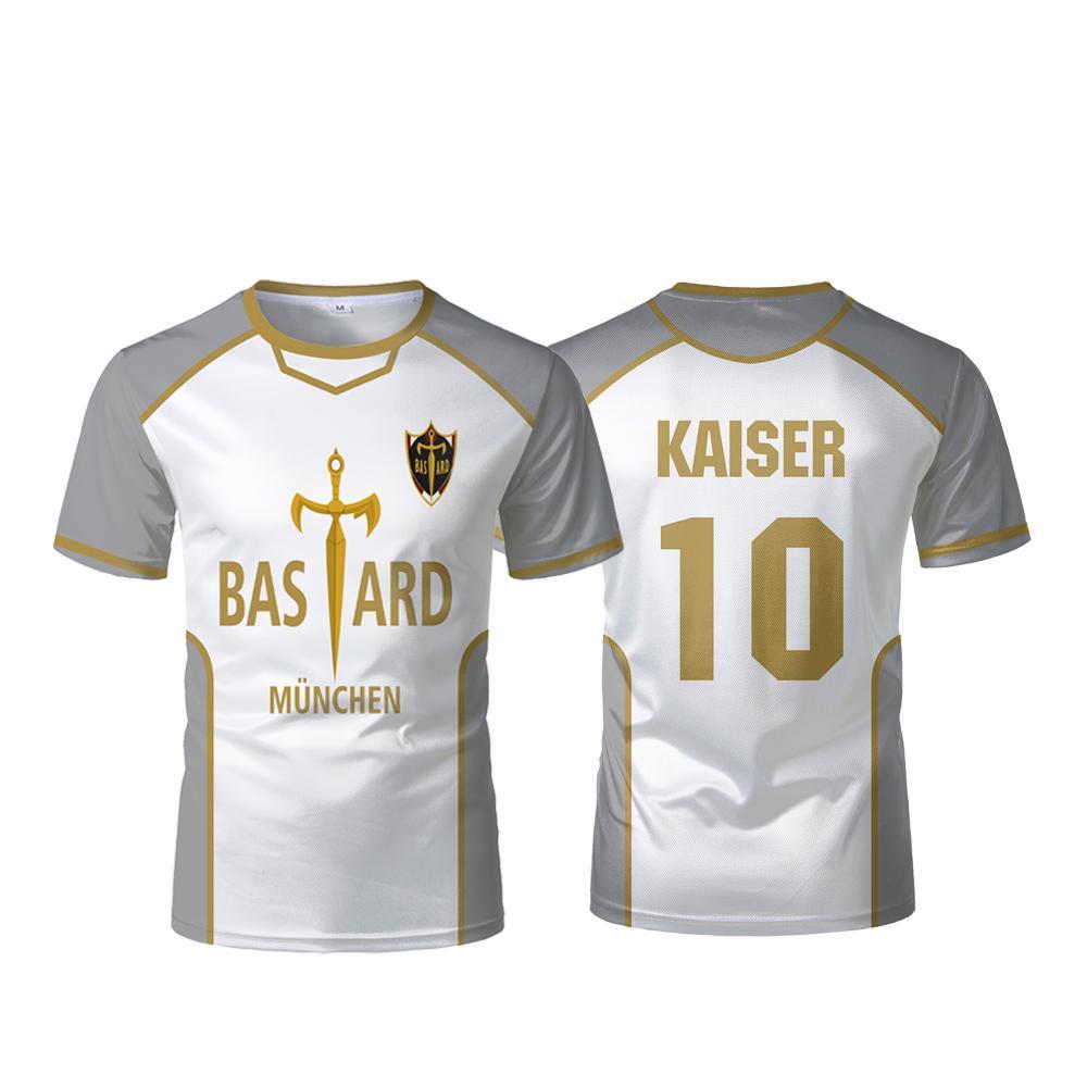 Blue Lock Bastard München Jersey Japanese Anime Kaiser Isagi Cosplay Unisex Football T-shirt Sports Casual Breathable Kid's Tops