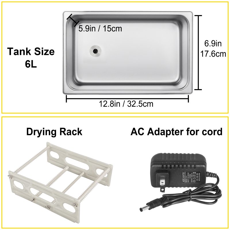 VEVOR Ultrasonic Cleaner 6L Ultrasonic Vinyl Cleaner 7-12 Inch 8 Records Ultrasonic Vinyl Cleaning Machine 180W Ultrasonic Records Cleaner with Drying Rack for Home Store VEVOR Ultrasonic Cleaner 6L Ultrasonic Vinyl Cleaner 7-12 Inch 8 Records Ultrasonic Vinyl Cleaning Machine 180W Ultrasonic Records Cleaner with Drying Rack for Home Store