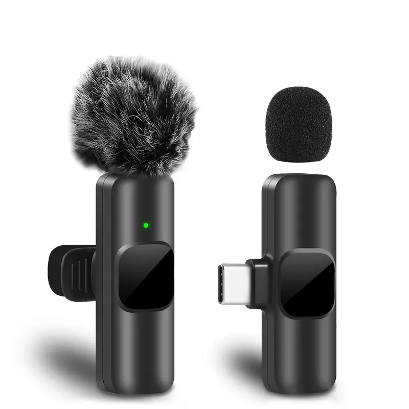 Portable Wireless Lavalier Lapel Mic Set, Typec Lapel Mics, Compatible with Type-C Interface Mobile Phones, Lightweight and Plug-and-play, Suitable for Short Video Shooting, Live Streaming and Other Scenarios, A Must-have Tool for Content Creators