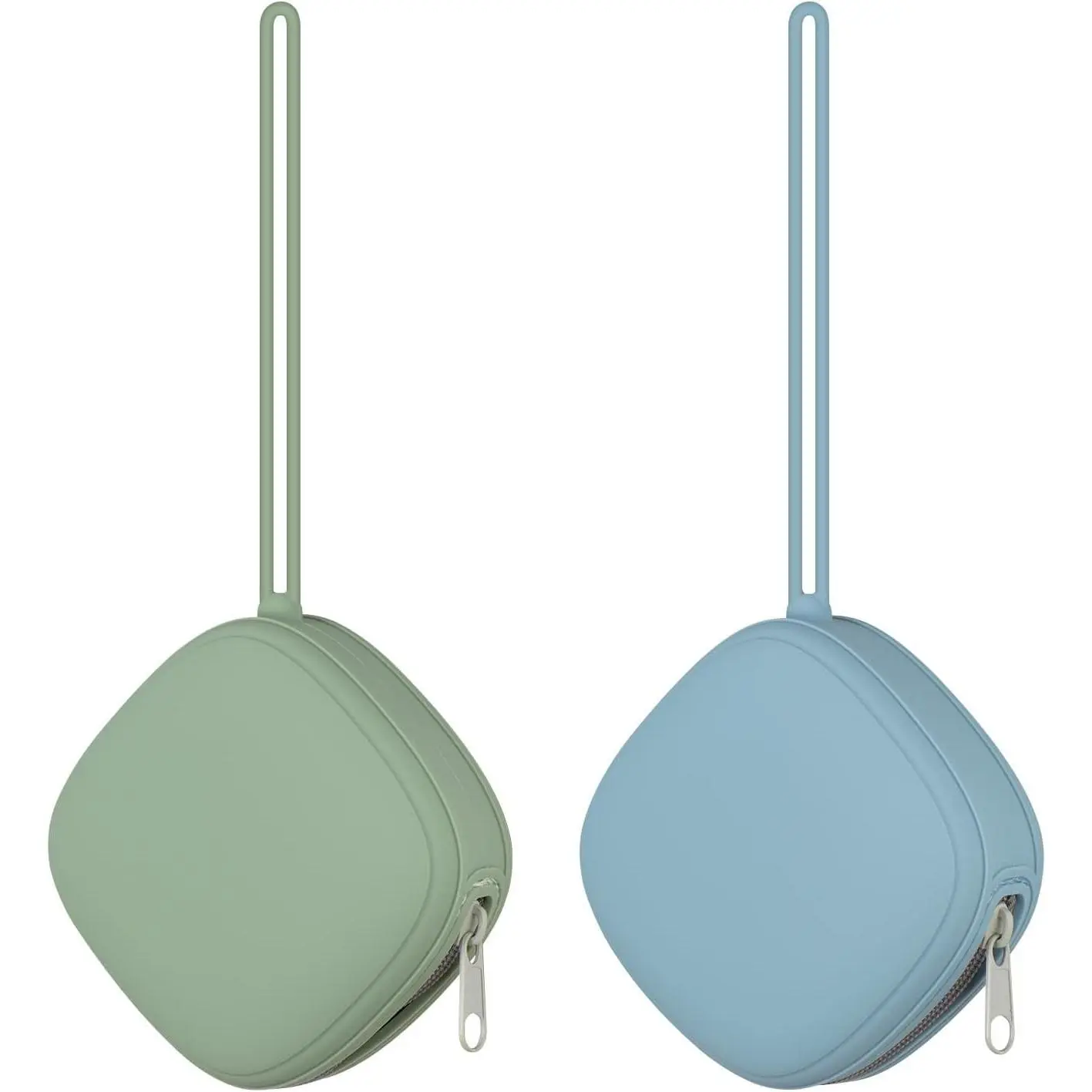 2 Pack Silicone Pacifier Holder Case, Portable BPA Free Baby Pacifier Pouch for Diaper Bag, Newborn Boys & Girls(Gift)