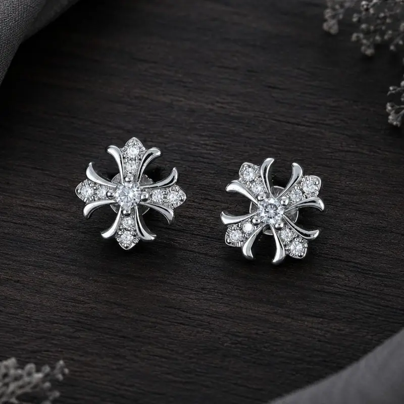 「Fashion Retro Cross Zircon Magnetic Ear Cuffs, Unisex Cold Minimalist Luxury Jewelry, Perfect for Any Occasion, Ideal Holiday Gift🎁」