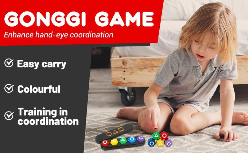 🎉2PCS【Gonggi Game Set】With Lid for Easy Storage&Carry|Fillable Pieces for Adjustable Weight|Squid Gonggi Korean Game|Perfect Party Game&funny Durable