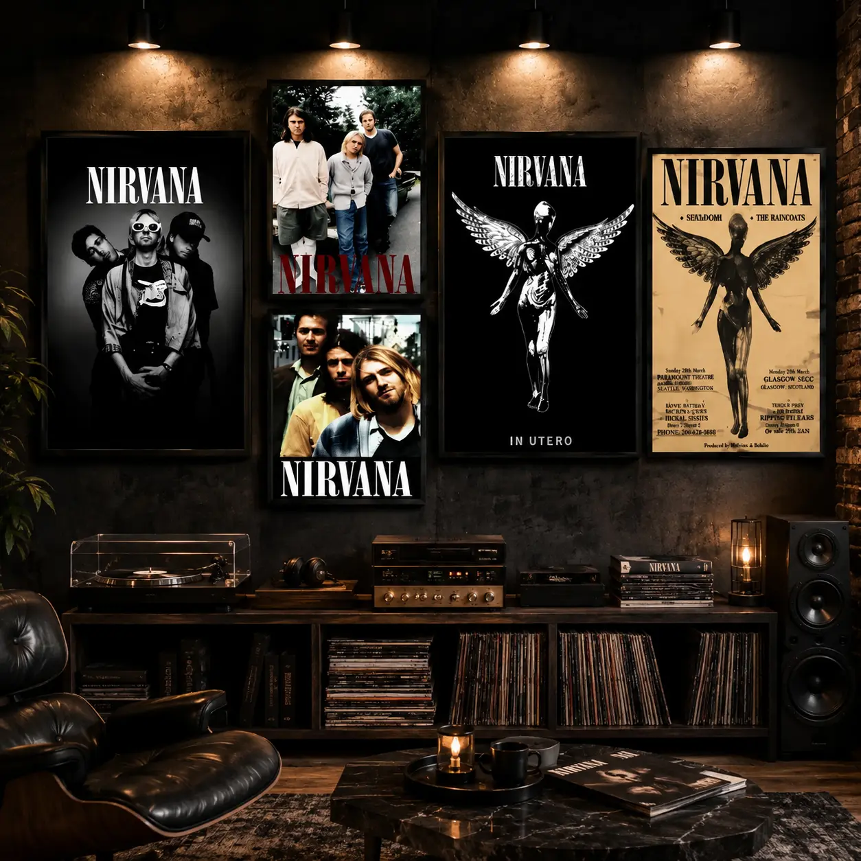 Band Poster Canvas Wall Art Print, Music Themed Album Artwork, Artist Poster Decor, Decorative Mural for Home Bedroom Studio, Vintage Music Wall Decor, Concert Inspired Artwork, Music Lover Gift
