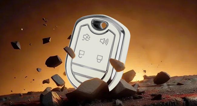 for Ford Key Fob Cover with Keychain,Tup 360° Full Protection Hard Case,Compatible with Ford F-150 F-250 F-350 F-450 F-550 F-650 Super Duty Explorer Expedition (Purple, Silver Border)