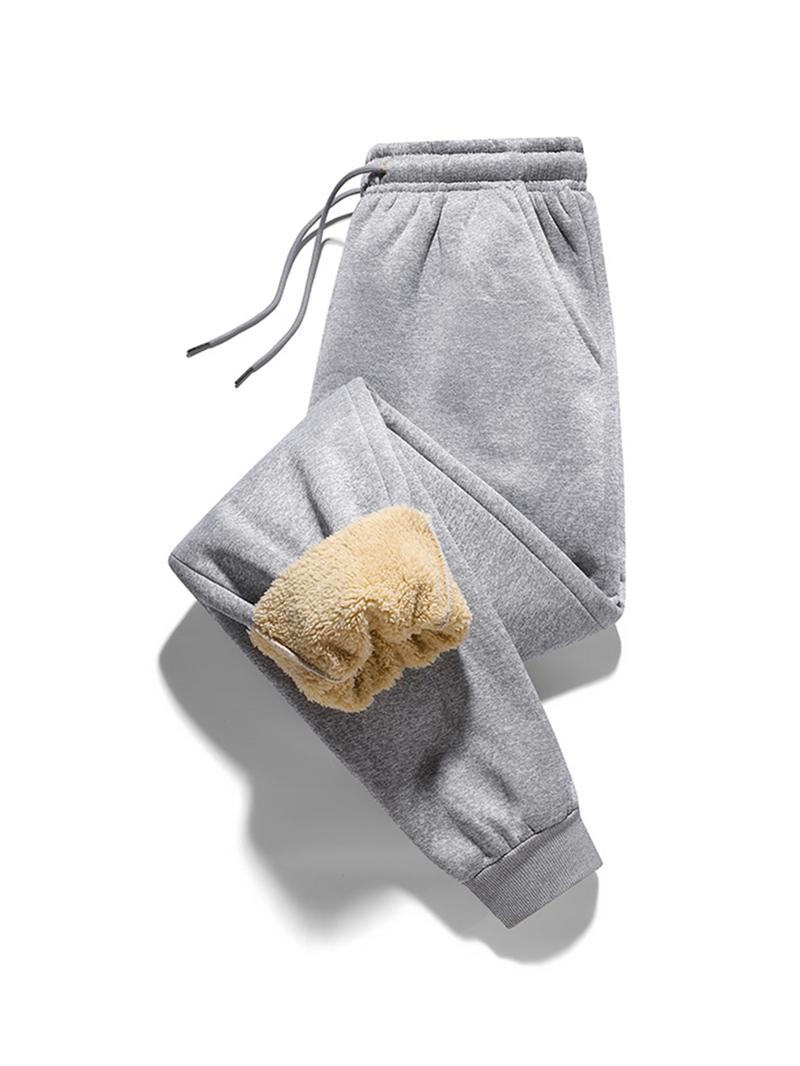 Mens Thermal Fleece Lined Pants Winter Casual Trousers Thick Warm Soft Comfortable for Outdoor Sports and Daily Wear