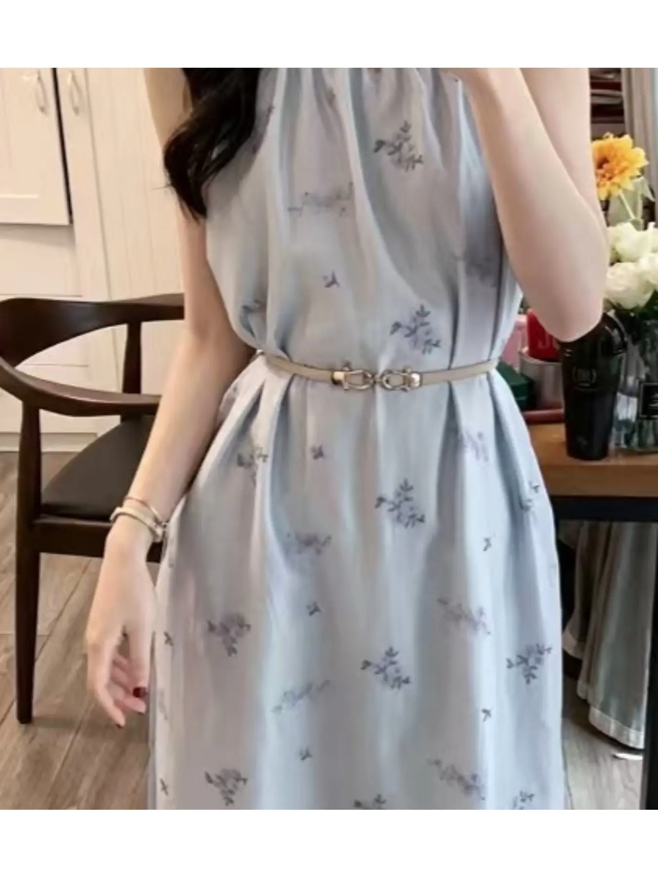 Retro gold buckle elastic slim waist seal women's elastic decorative belt sweater dress waist cinching small belt