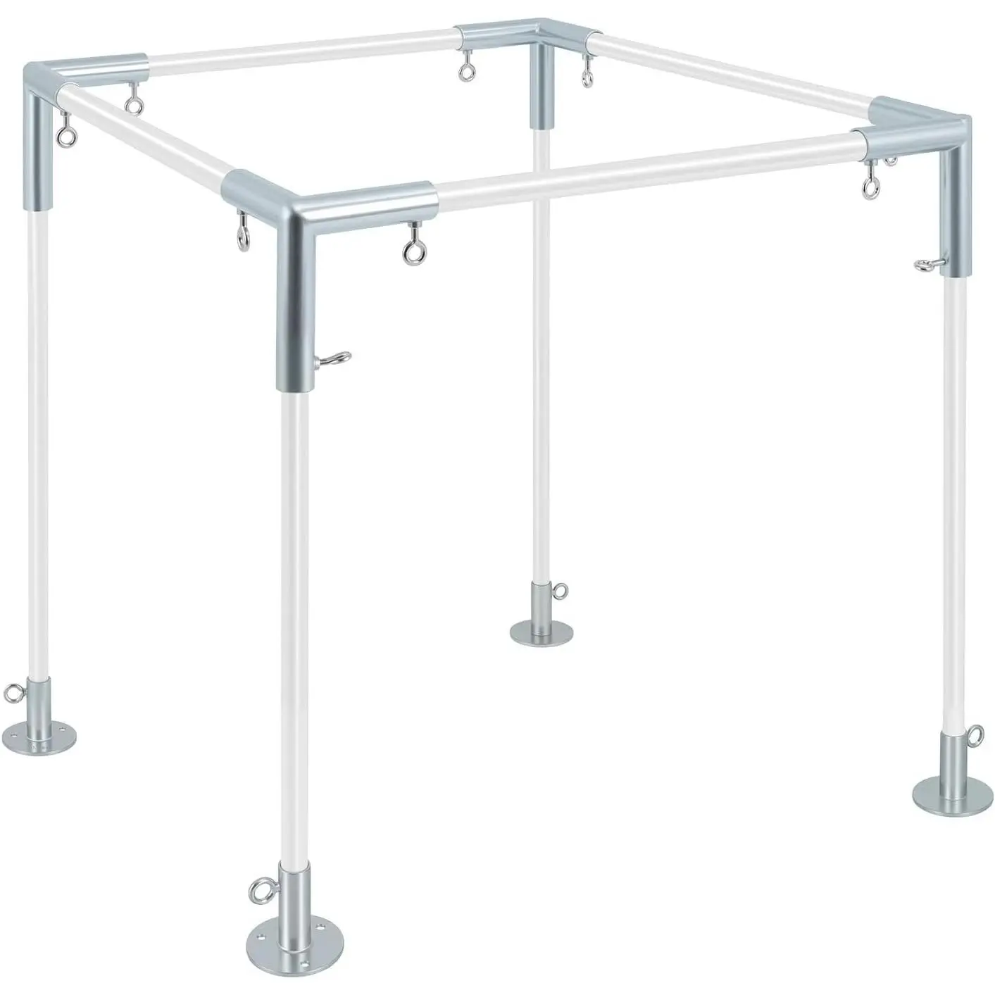 Flat-Top Canopy Fittings for 3/4" Pipes, 4-Leg Flat-Top Carport Frame Connectors Kit DIY Project for Low-Slope Roof Carport, Shed, Gazebo, Greenhouse, Shelter Deck, Pipes Not Included