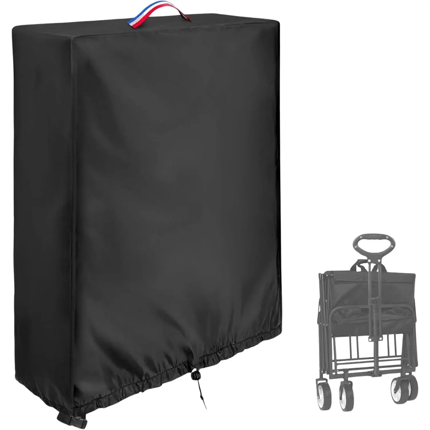 Wagon Cart Cover for Collapsible Wagons 20x7x28in Black