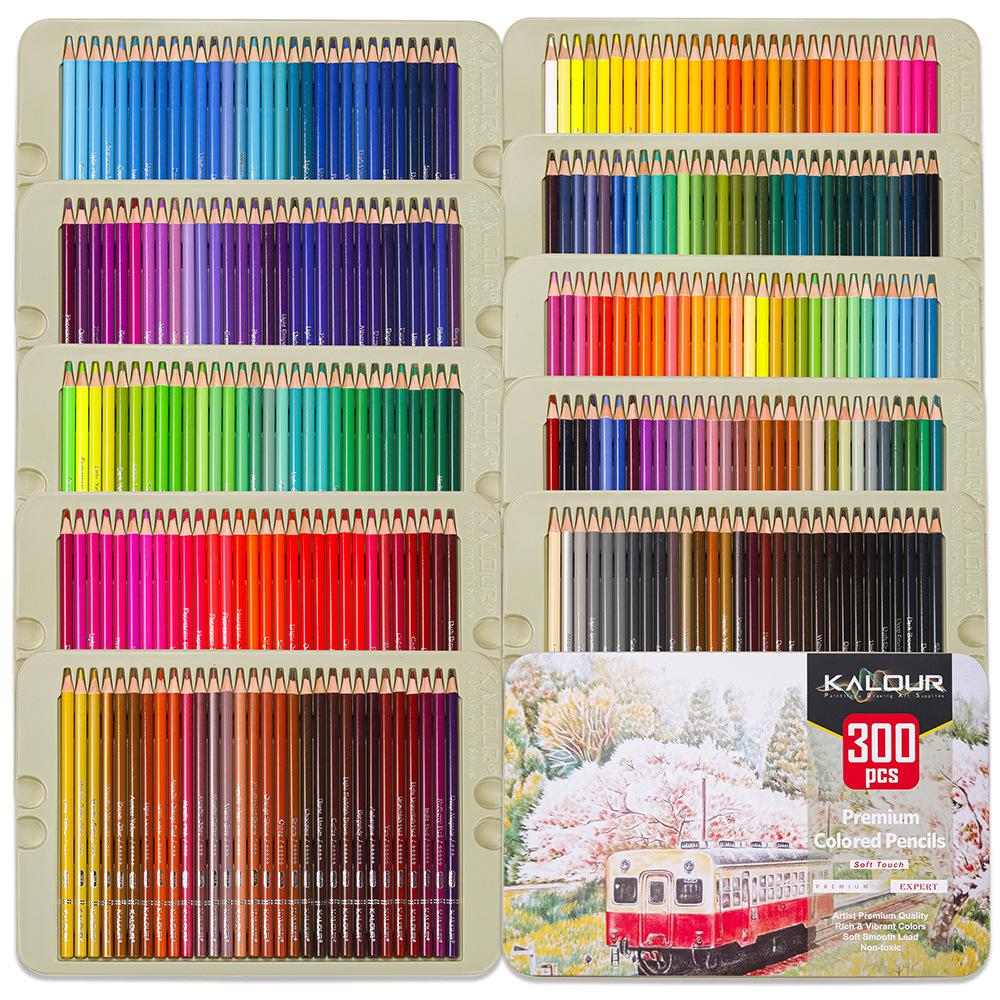 300pcs/box Professional Colored Pencil, Artists Soft Core Colored Pencil, Drawing Sketching Shading Pencil, Art Supplies for Adults Artists Beginners