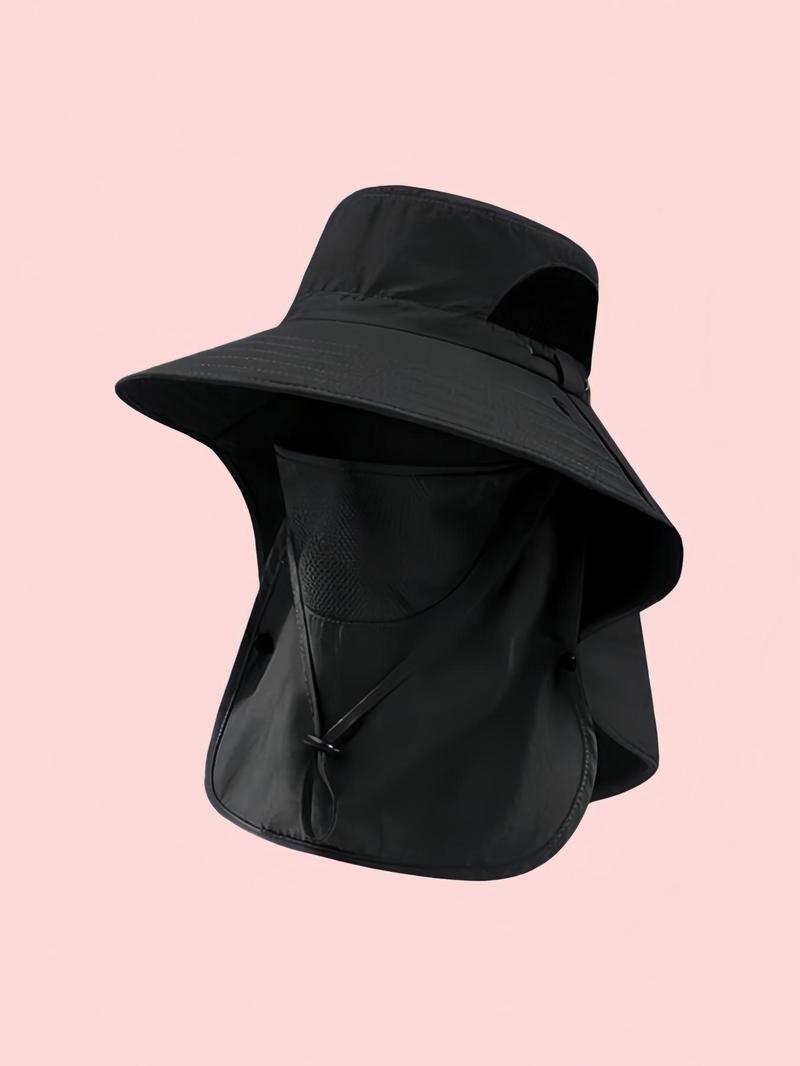 Men's Summer UV Protection Wide Brim Fishing Hat, Waterproof Bucket Hat, Outdoor Sunshade Cap for Hiking & Fishing, Breathable Quick-dry Fashionable Hat