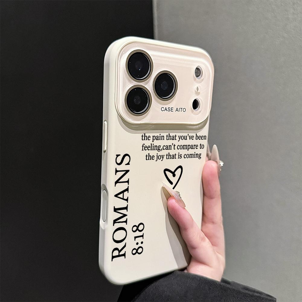 Religious Scripture Phone Case, Inspirational Style, for compatible with iPhone 17/17pro/17promax/17Air/iphone16/16pro/16plus/16promax/15/15promax/15pro/11/12/13/14promax/12mini/13mini/11pro/11promax/12pro/12promax/13pro/13promax/14pro/14promax, Romans 81