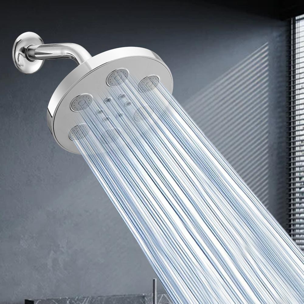 Rainfall Shower Head, High-pressure Round Top Spray for Ultimate Bathing Experience, Durable Plastic Essential Bathroom Upgrade, Perfect Gift Idea, Showerhead, Shower Water Equipment