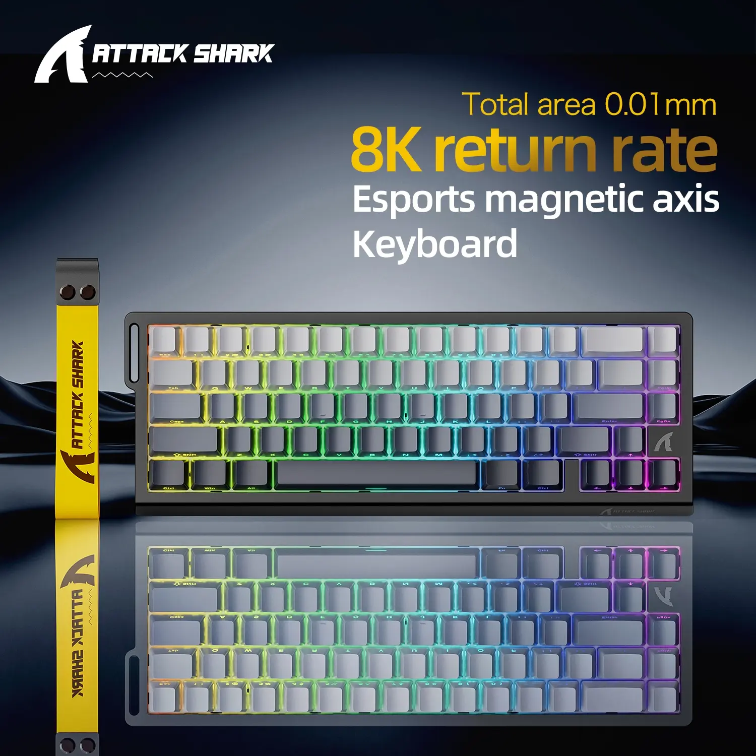 Attackshark X68he Magnetic Axis Wired Gaming Keyboard, Type-C Esports Keyboard, Ergonomic Design, High-Performance Input Device, Gaming Pc Accessories