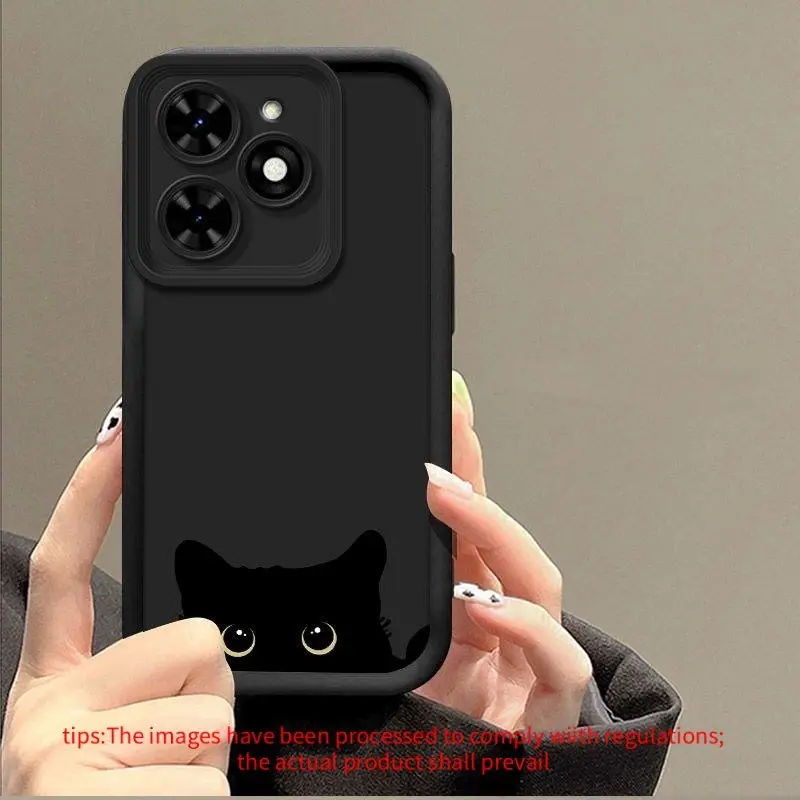 ky Eye Ladder Protective Case Suitable for Tecno Spark Go 1, 2025, 2024, 2023, 2022, 2020, 30C, 20C, 10C, 8C Phone Cover - Stylish Cartoon Cute Kitten Design, Compatible with Tecno 10 Pro, 20 PRO, 6 Go, Camon 30 5G, 20 Pro - New High-Quality Shockproof