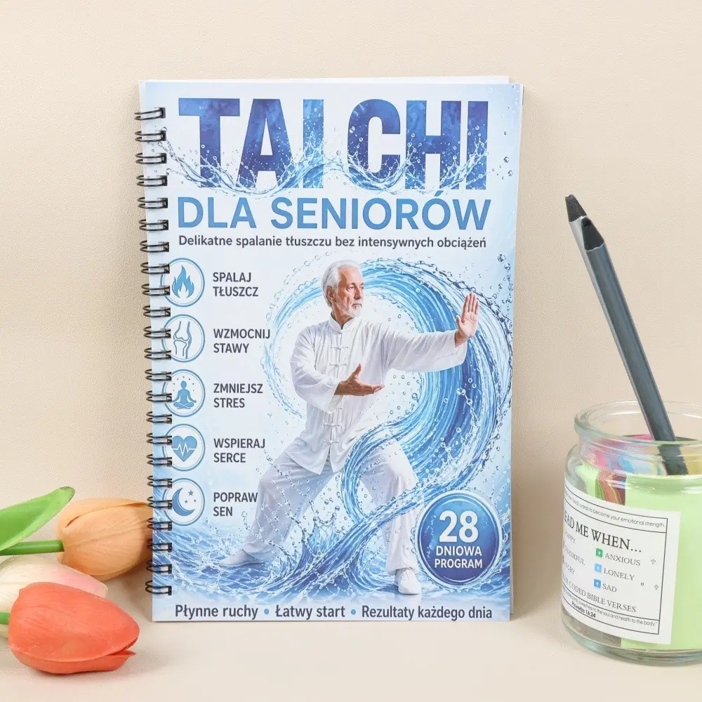 Tai Chi Wellness Guide for Middle Aged Adults, 28-Day Gentle Fat Loss, Joint Relief, Stress Reduction, Home Light Exercise Book, Healthy