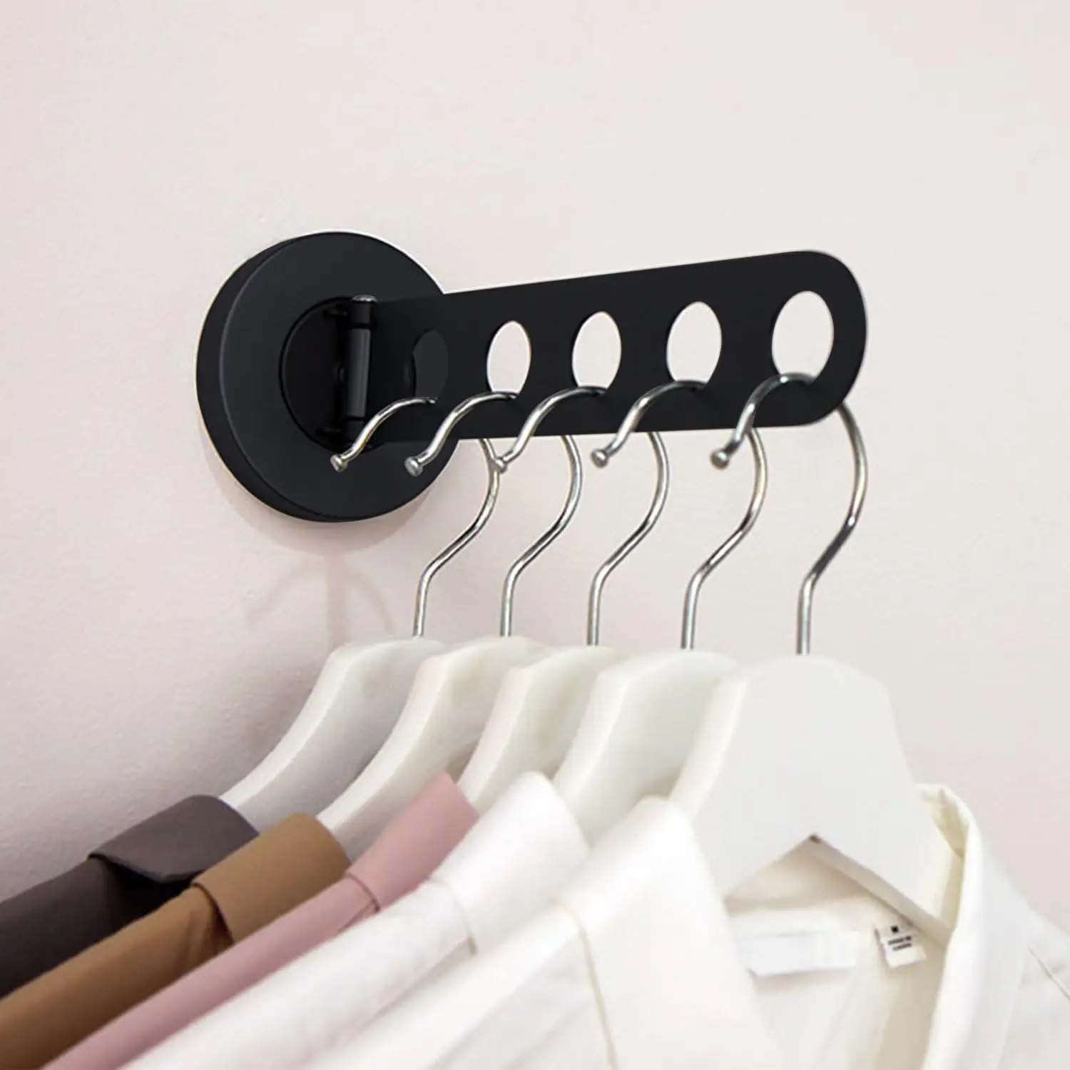 reatim Laundry Haner Wall Mount, Wall Mounted Clothes Haner, Foldable Hanin Racks for Wall, Space Savin Closet Oranizer, Clothin Hanin System Laundry Dryin Rack (Black)