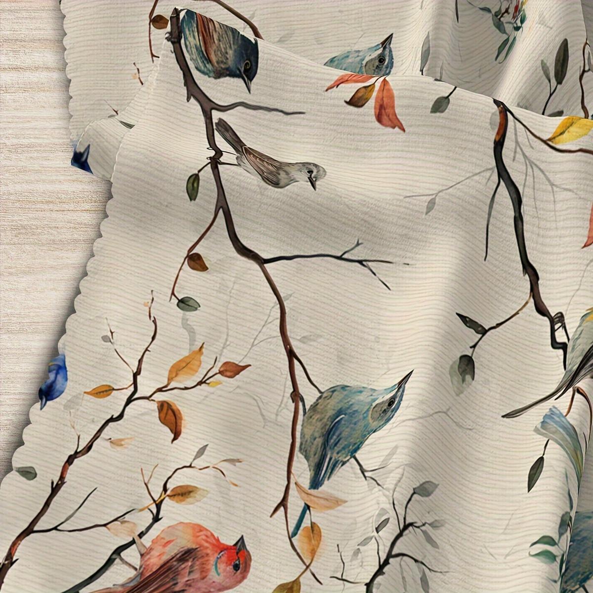 1 PC Floral Tablecloth Rectangular Tablecloth, Bird Tablecloth Round Tablecloth, Spring Tablecloth Floral Tablecloth, Stain Resistant and Erasable, Waterproof, Decorative Home Kitchen, Restaurant, Party, Holiday, Gift, Indoor, Outdoor