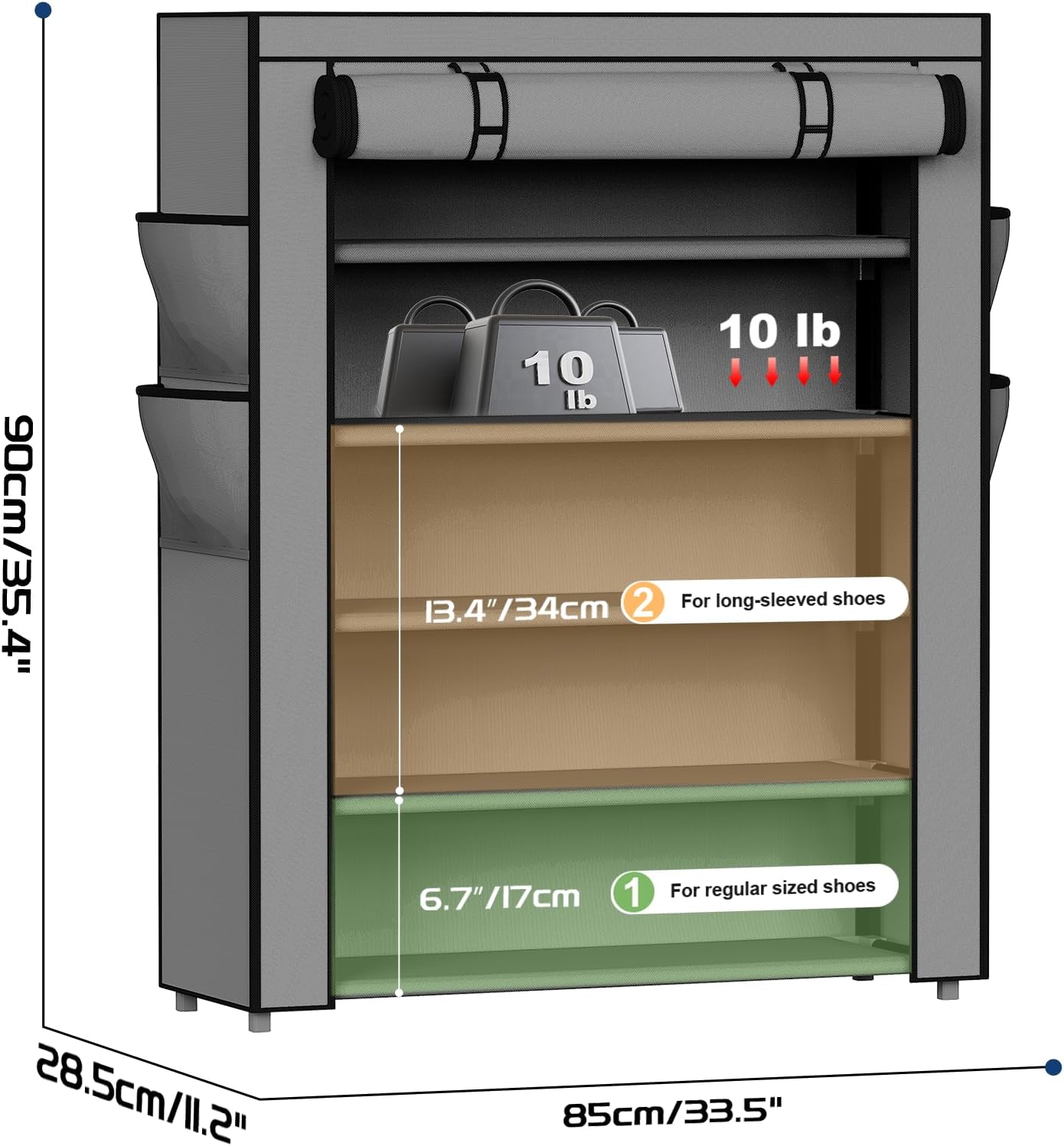 Multi-Layer Shoe Rack Assembly, Simple Dustproof Home Storage, Doorway Dormitory Rent House Indoor Shoes Organizer Standing Cabinet