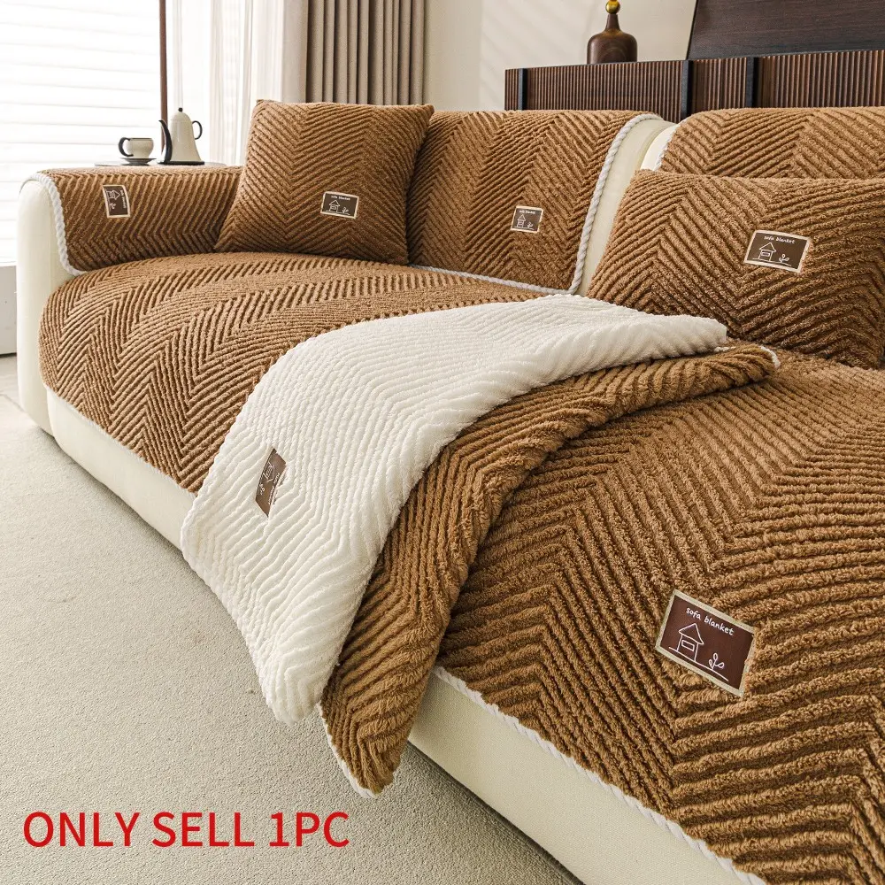 Luxury Vintage Sofa Cushion, Stain-Resistant, Anti-Scratch, Non-Slip, Pet-Friendly, Ideal for Living Room and Office, Reusable Minimalist Design