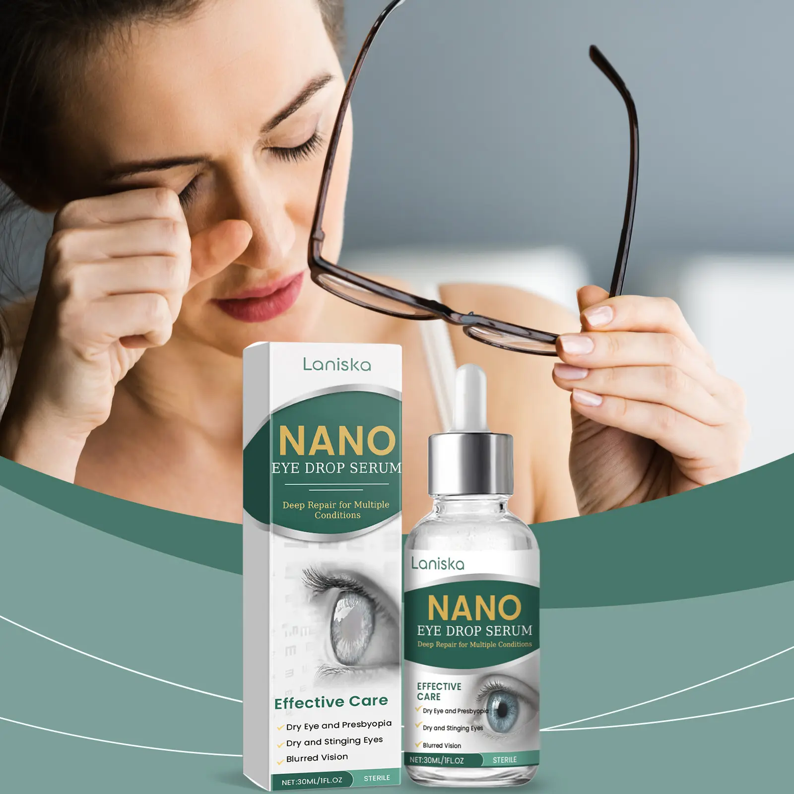 Laniska Soothing Eye Drops, Relieve Eye Discomfort, Gently Moisturize And Improve Dryness. Daily Eye Care Eye Health Products Eyedrop