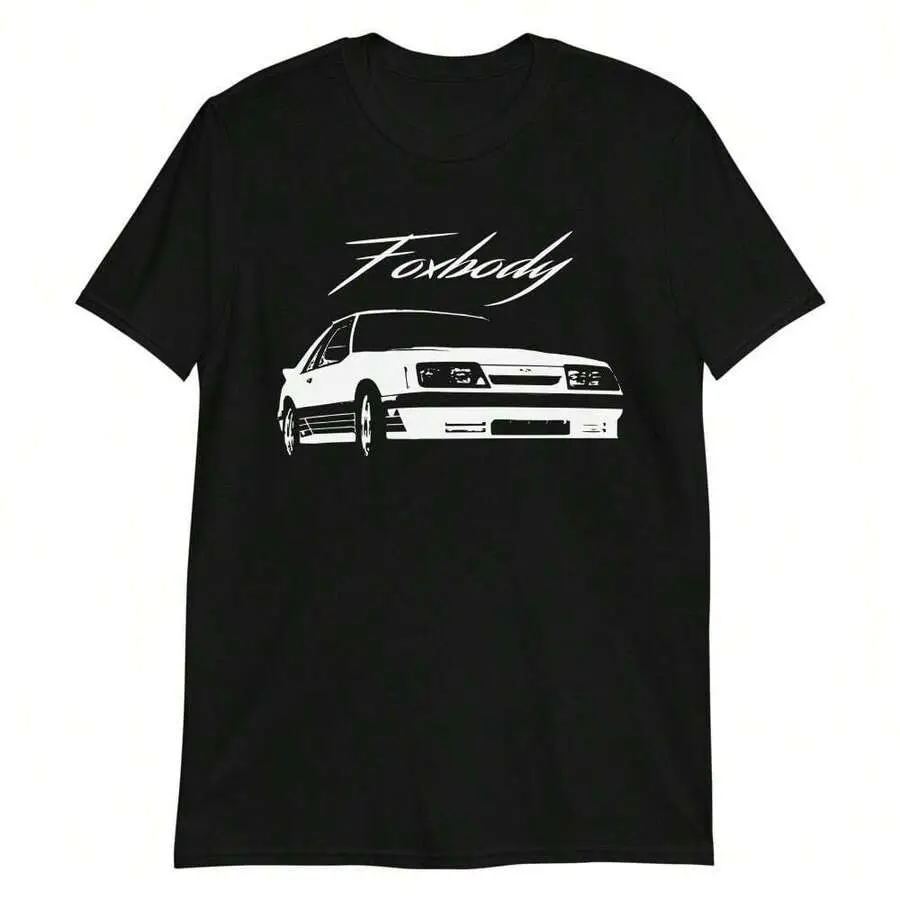 Men's Summer Round Neck Short Sleeved Casual Cotton Print Newest Design 1986 Mustang Foxbody Fox Body Short-Sleeve Unisex T-Shirt Versatile And Simple
